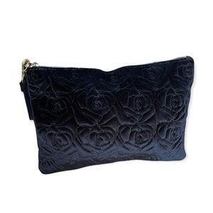 Betsy Johnson  Black Velour Clutch/Wristlet